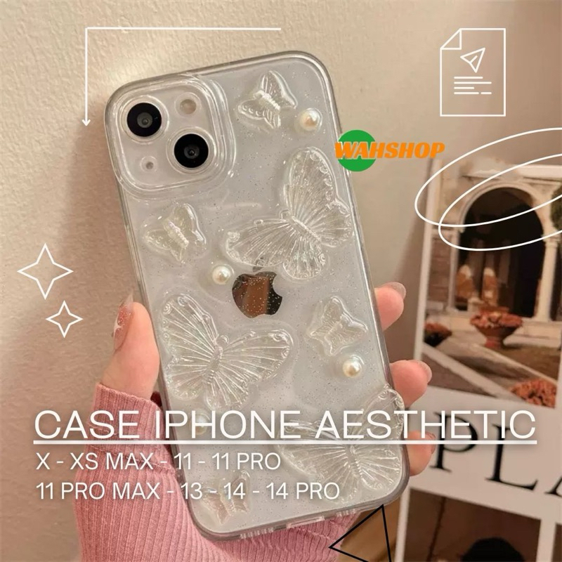 Jual Case Iphone Estetik Dengan Desain Kupu Kupu Butterfly 3d Cocok Untuk Cewe Shopee Indonesia