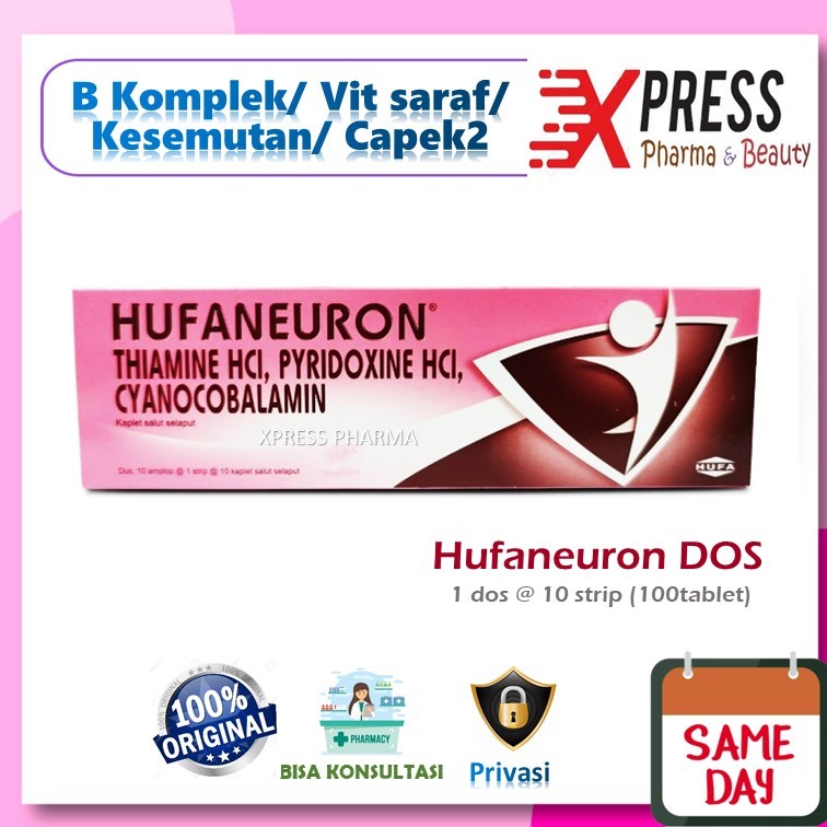 Jual XPRESS ! Hufaneuron DUS Obat Vitamin Saraf B komplek Kompleks ...