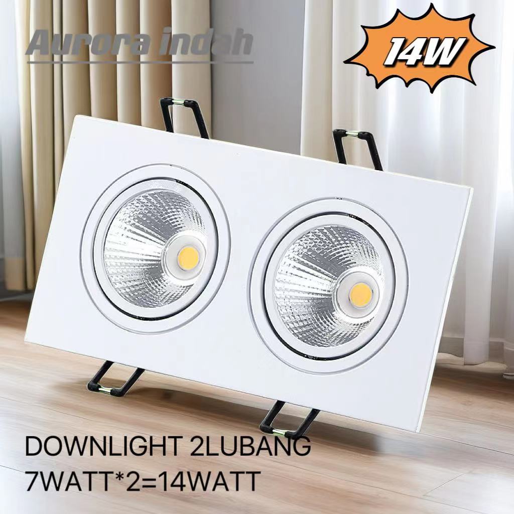 Jual Downlight halogen mr16 spotlight 2 lubang + Mr16 7W | Shopee Indonesia
