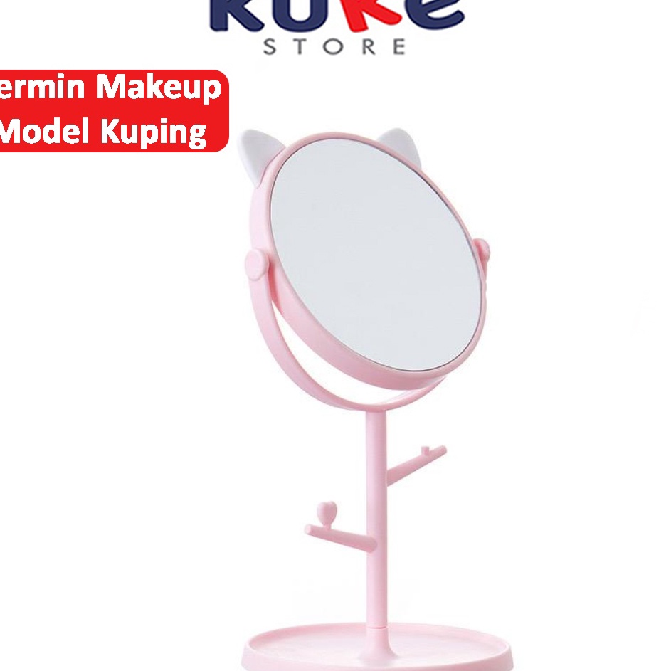 Jual Hadir Hari Ini Kuke Cermin Makeup Motif Telinga Kucing Kaca Rias Make Up Adjustable Model