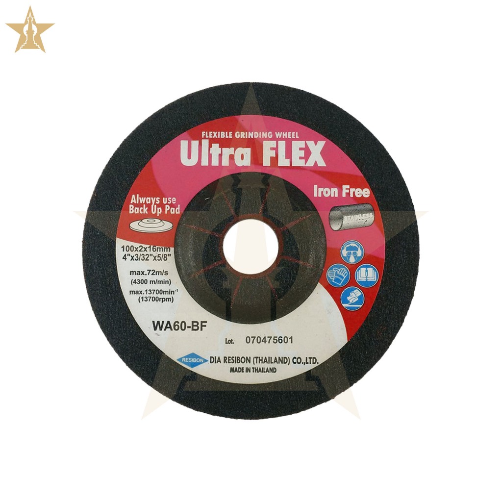 Jual ULTRA FLEX BATU GERINDA POLES WA60-BF FLEXIBLE GRINDING WHEEL WA60 ...