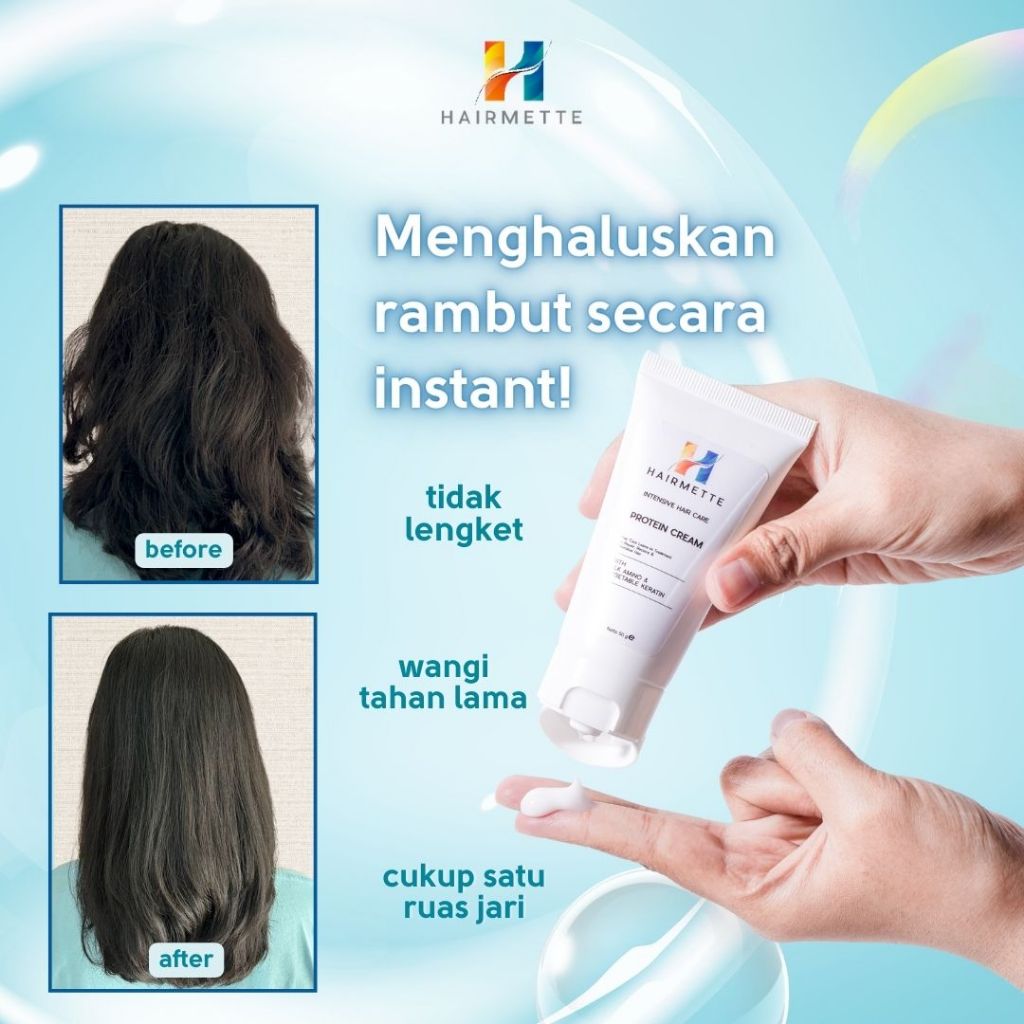 Jual Hairmette Protein Cream I Hair Mask I Vitamin Rambut I Hair ...