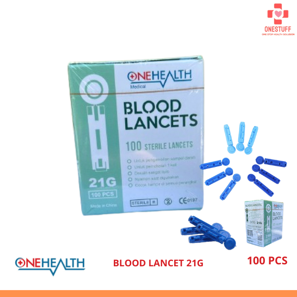 Jual Jarum Bekam Lancet 21G Blood Lancet Onehealth isi 100 pcs | Shopee ...
