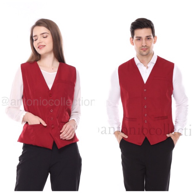 Jual tmr82 Rompi Vest Jas Formal untuk Seragam Hotel Cafe Restoran ...