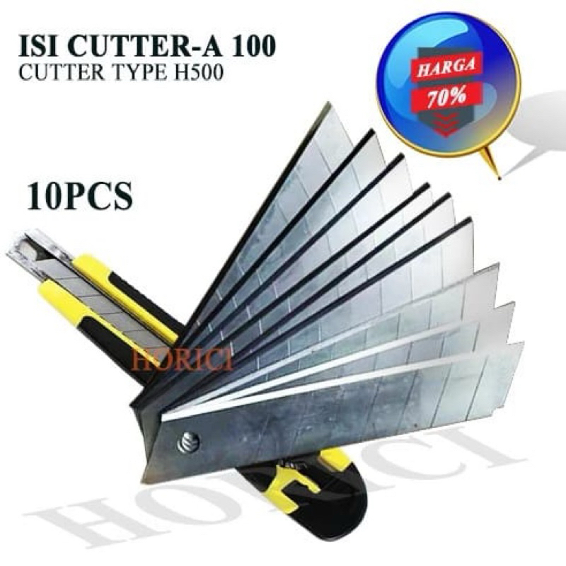 Jual Cutter H500 Super Tajam Super Kuat Tidak Mudah Patah | Shopee ...