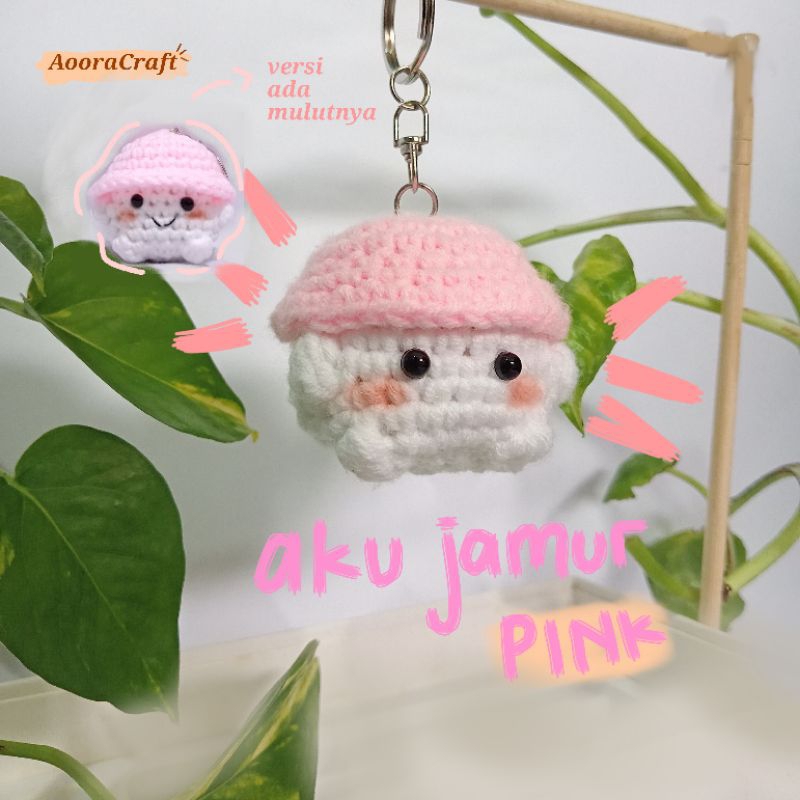 Jual Twins Baby Mushroom Keychain Crochet/ Gantungan Kunci Jamur Rajut ...
