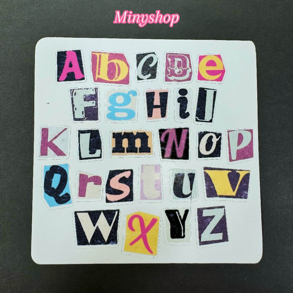 Jual Sticker Abjad Alphabet Sticker Huruf Aestetic Kreatif Untuk Binder