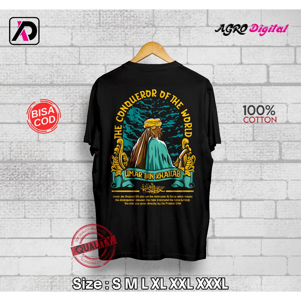 Jual Kaos Custom Umar bin Khattab | Kaos Distro (Bisa Desain Sesukamu ...