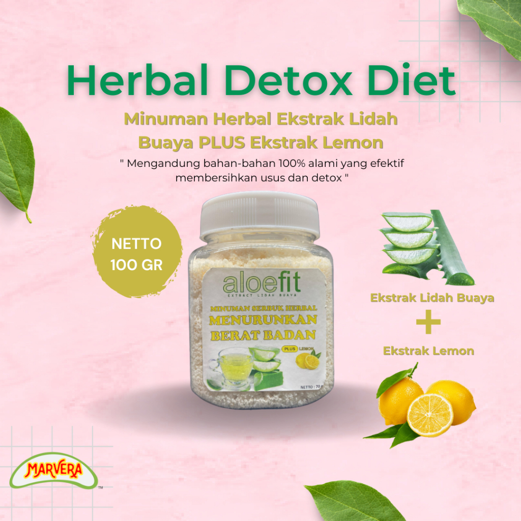 Jual Lidah Buaya Aloevera Aloe vera Serbuk Bubuk Instan Herbal Alami