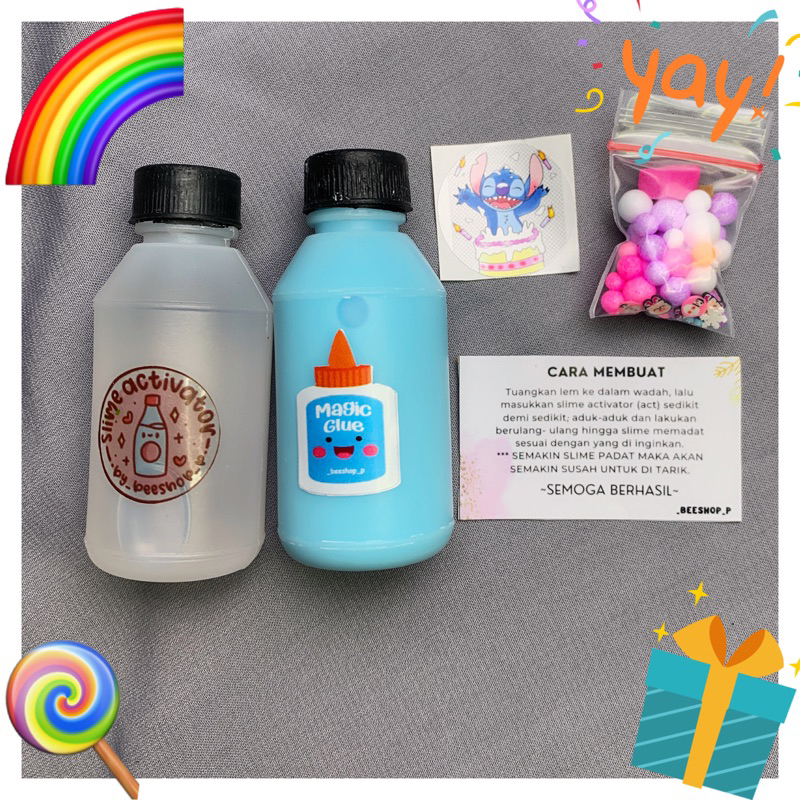 Jual slime kit tofu clear jelly slimekit 50ml | paket hampers ulang ...