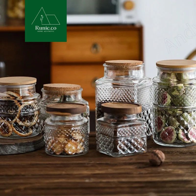 Jual Runieco Toples Kaca Penyimpanan Makanan Glass Storage Jar / Toples ...