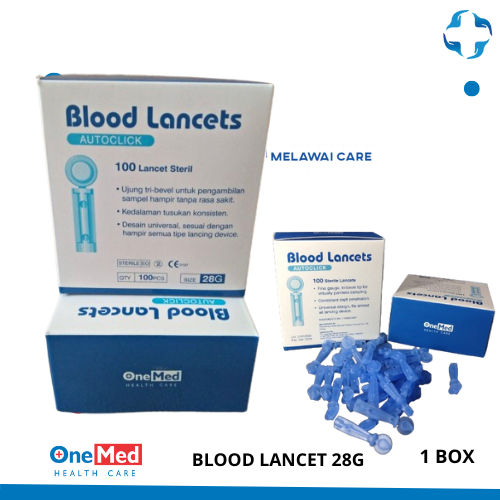 Jual Onemed Jarum Blood Lancet 28G isi 100 pcs | Shopee Indonesia