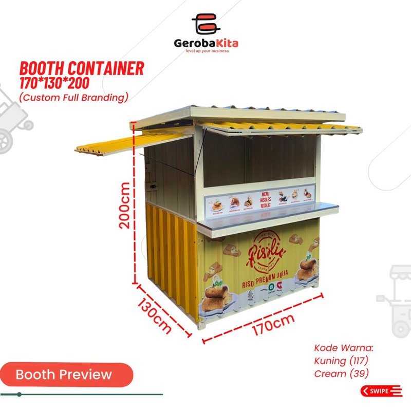 Jual Booth Container 170x130x200 Full Branding | Shopee Indonesia