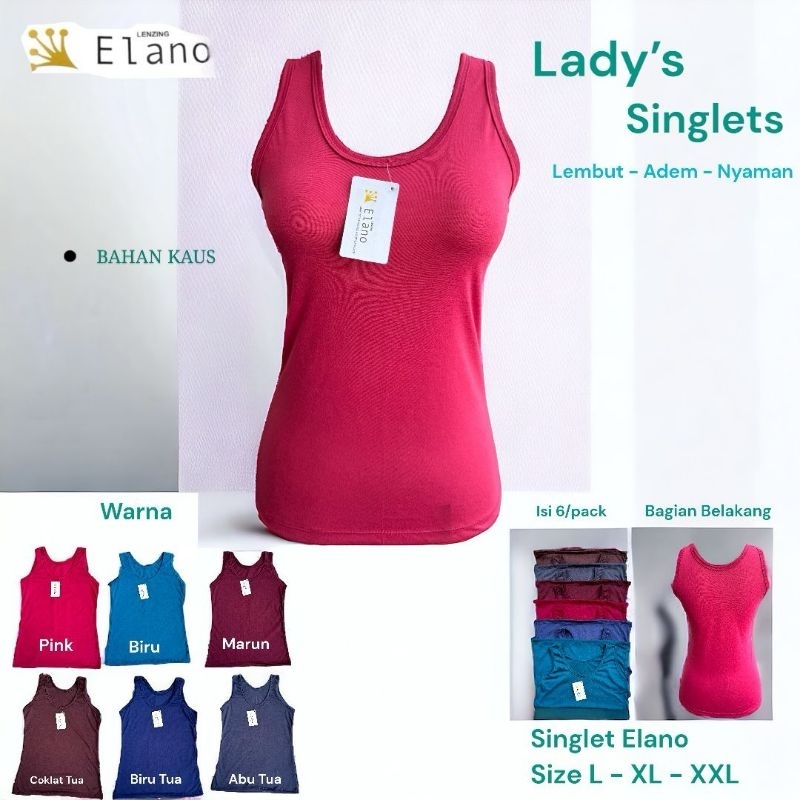 Jual Baju Dalam Tank Top Kensi Singlet Wanita Perempuan Cewek Melar Elastis Katun Lembut Adem