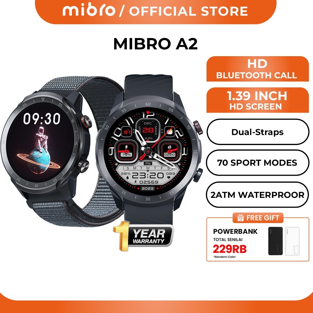 Jual ART E24F Mibro Official A2 Smartwatch 139 HD Screen Sport BT Call ...