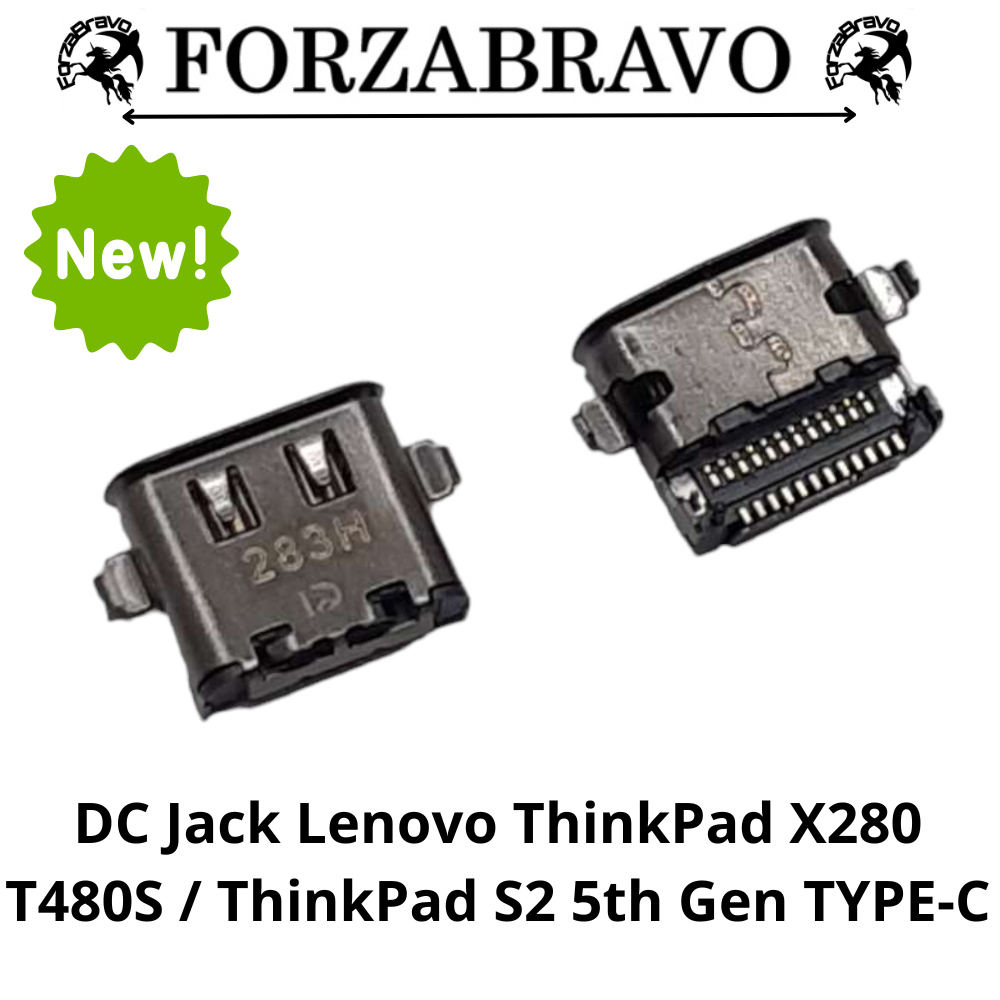Gintai Alimentazione Tipo C USB-C DC Jack DC Port Micro Type-C Per Lenovo ThinkPad A285, X280, X390, X390 Yoga, X395, T480s, T490, T490s, T495, T495s, T590