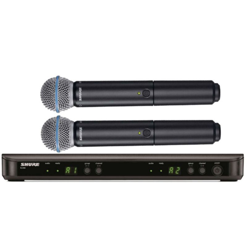 Jual MIC WIRELESS SHURE BLX288/BETA58 2 MIC HANDHEL ORIGINAL BLX 288