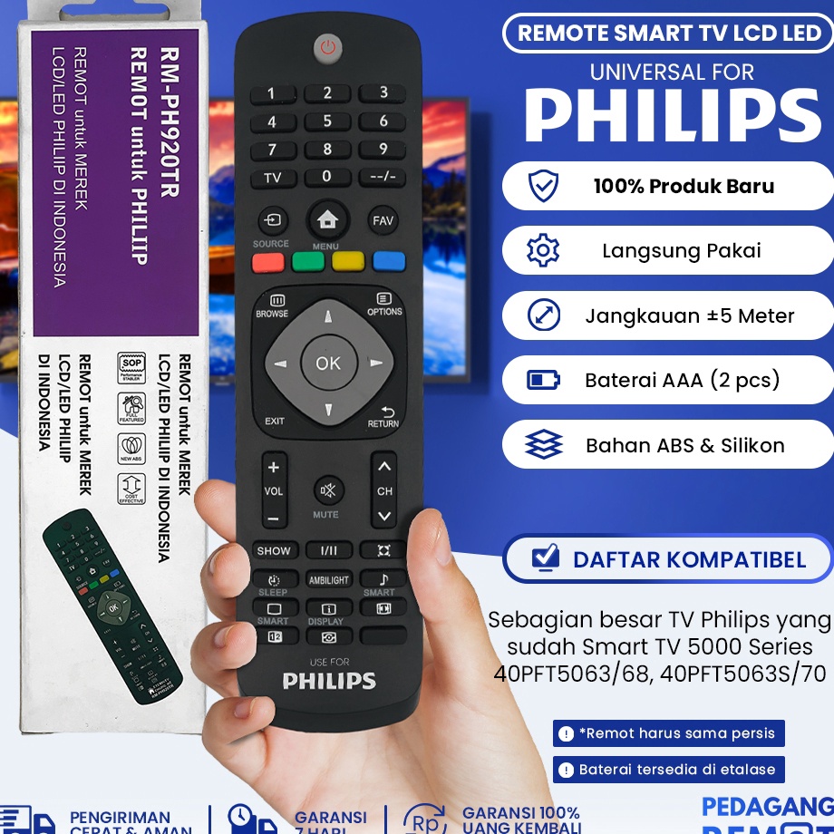 Jual R Remot Remote Tv Philips Lcd Led Android Smart Tv Digital K