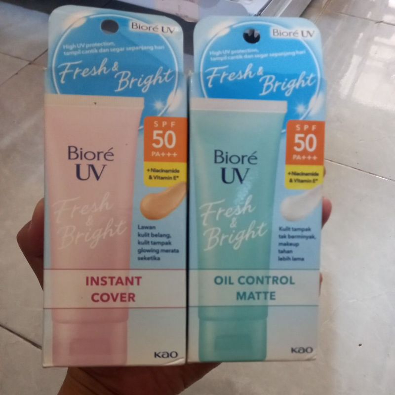 Jual Biore Fresh& Bright SPF 50 PA+++ 30gr | Shopee Indonesia