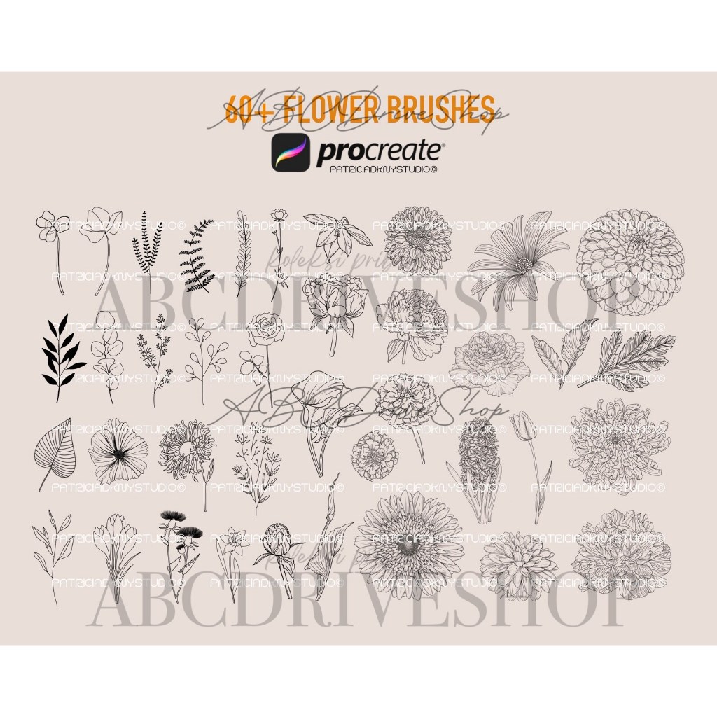 Jual Procreate Brush - 390+ Flower Brushes | Shopee Indonesia