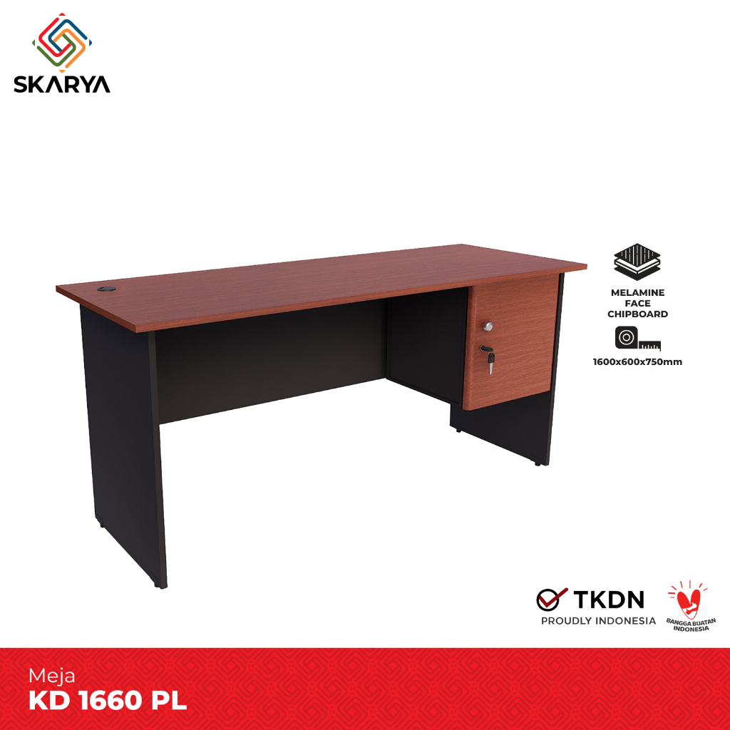 Jual Meja Manager Dengan Laci Meja Kerja Meja Kantor KD 1660 P L (Baru ...