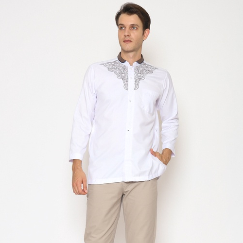 Al Luthfi Atasan Kurta Panjang Print Checkers main image 0