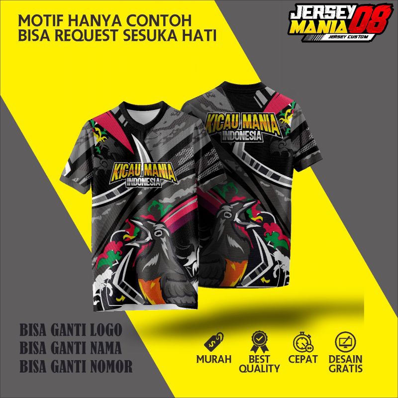 Jual JERSEY KICAU MANIA CUSTOM DESAIN FULL PRINTING | Shopee Indonesia