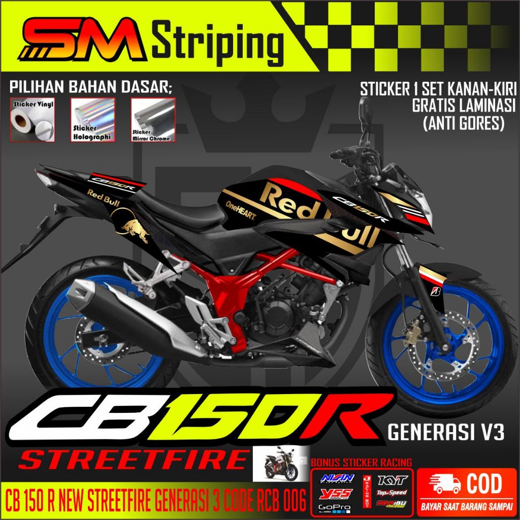 Jual STRIPING CB150R V3 - STRIPING STIKER CB150R NEW V3 STREET FIRE V3 ...