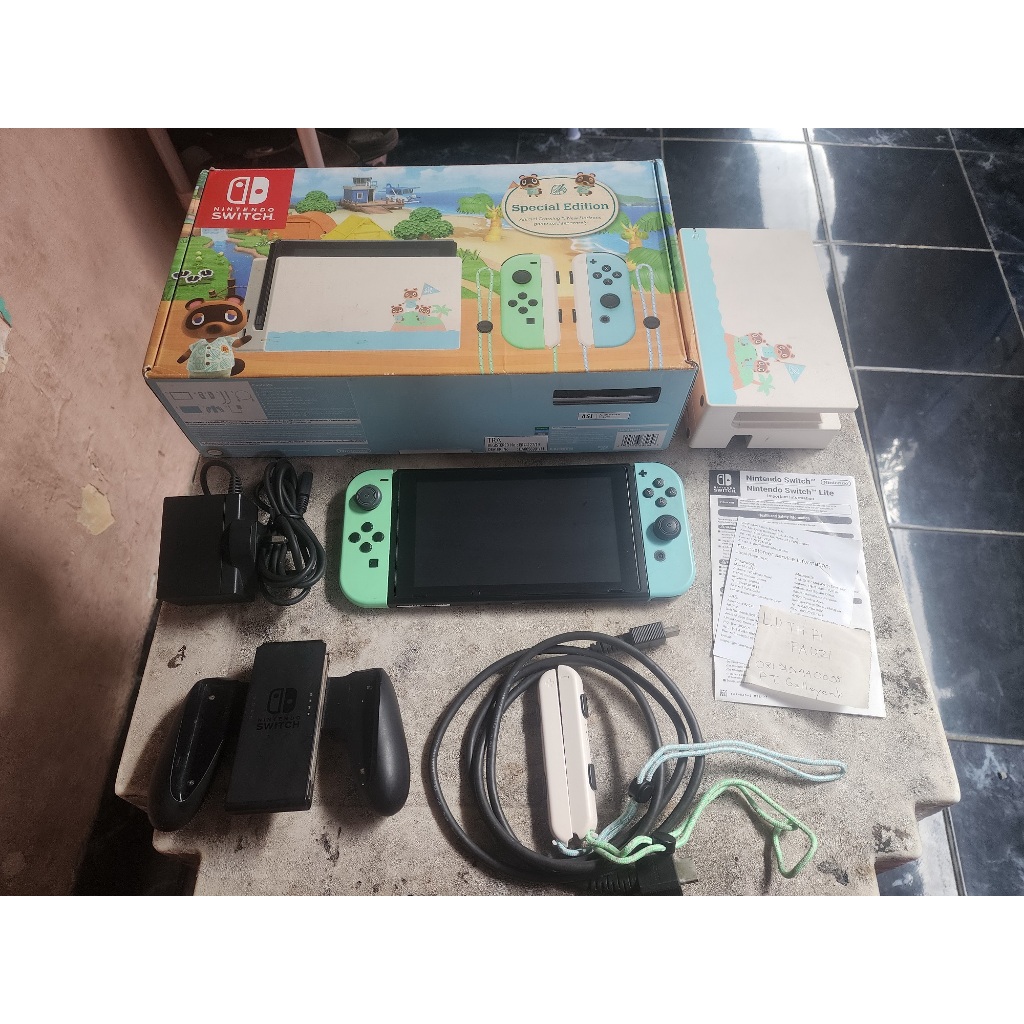 Jual Nintendo Switch v2 Animal Crossing ACNH Limited Edition Fullset 13