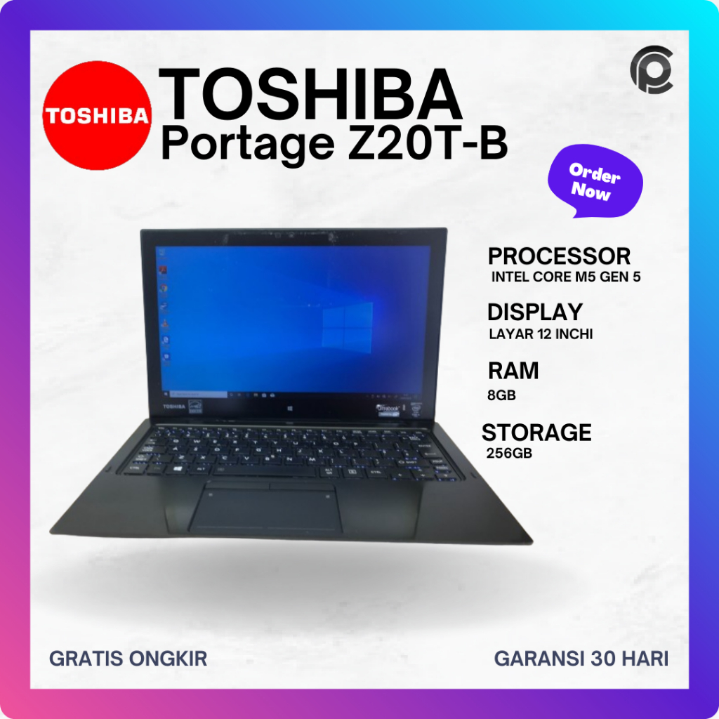 Jual Toshiba Portage Z20T-C Z20T-B Z10T-A Laptop bekas