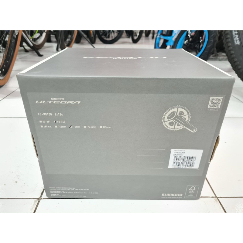 たけULTEGRA fc-r8100（50/34)165mm Shimano ULTEGRA FC-R8100 2x12 speed Crankset 165/170/172.5