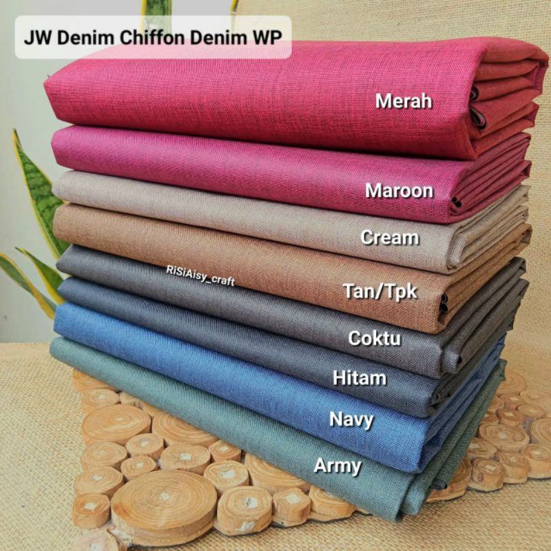 Jual JW Denim l Ciffon Denim Waterproof ( Bahan tas anti air ) | Shopee ...