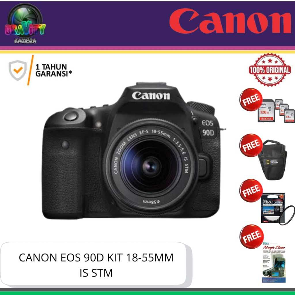 Jual CANON EOS 90D KIT 18-55MM IS STM / CANON 90D KIT 18-55MM IS STM ...
