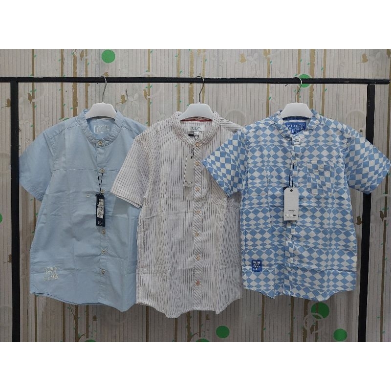 Nevada Casual Linen Slub Stripes Kemeja Koko Anak Laki-Laki