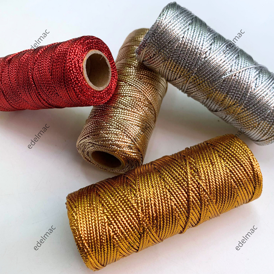 Jual Tali Emas Gold Silver Bouquet Binding Rope Tag Gift Packaging Wrap ...