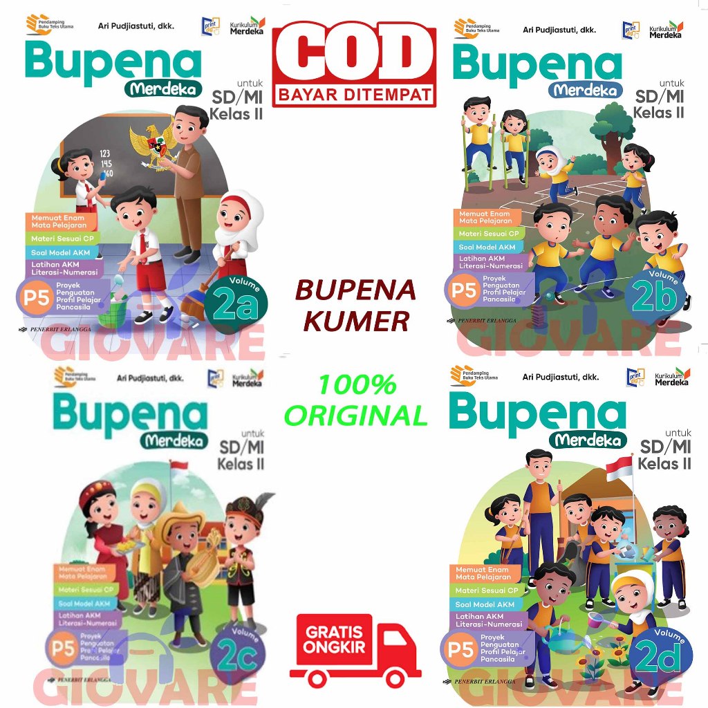 Jual BUKU BUPENA MERDEKA 2A 2B 2C 2D ERLANGGA KURIKULUM MERDEKA ...