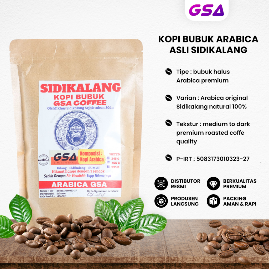 Jual Kopi Bubuk 1Kg Asli Sidikalang Arabika Original Arabica Premium ...