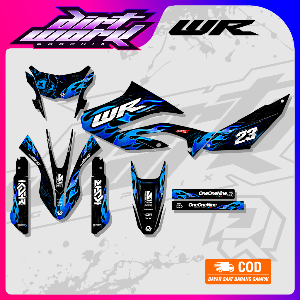 Jual DECAL FULLBODY YAMAHA WR 155 MOTIF API KEREN HOLOGRAM DECAL MOTOR ...