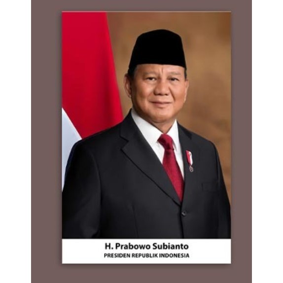 Jual foto presiden dan wakil presiden prabowo dan gibran ukuran A4
