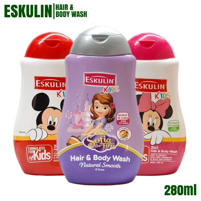 Jual Eskulin Kids 2in1 Hair & Body Wash 280ml BPOM (Satuan) | Shopee ...