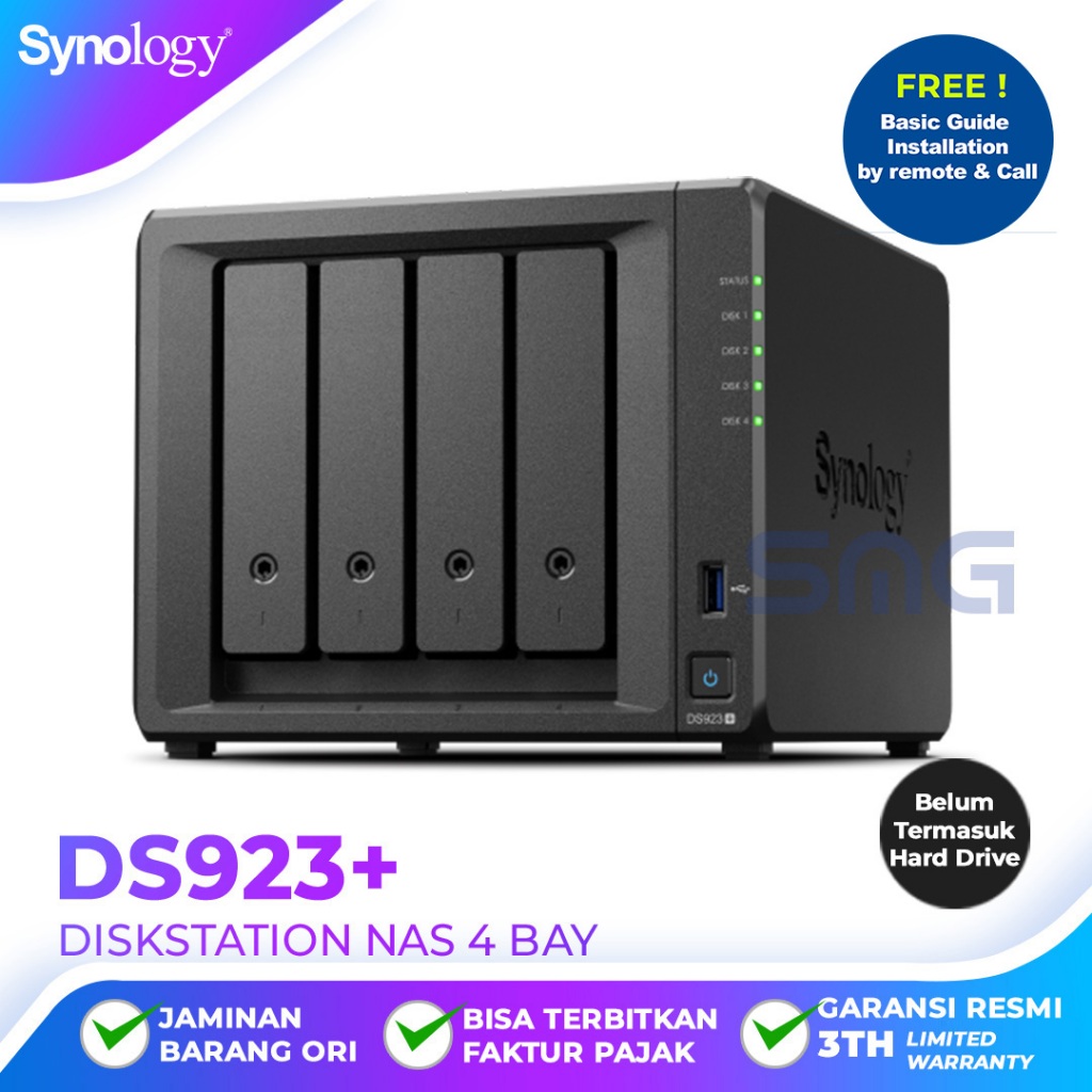 Jual Synology DS923+ Diskstation NAS 4 Bay | Shopee Indonesia