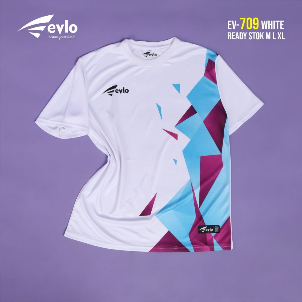 Jual Jersey voli EVLO 709 White baju volly kaos voli kaos olahraga ...