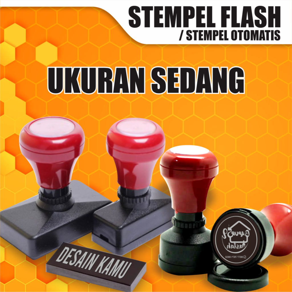 Jual STEMPEL FLASH / STEMPEL OTOMATIS UKURAN SEDANG | Shopee Indonesia