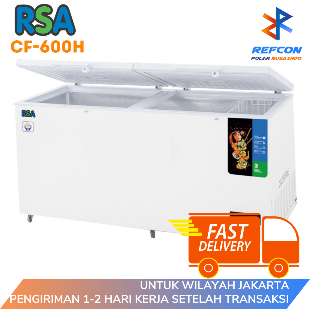 Jual Chest Freezer RSA CF 600 H / CF600H / CF600 Freezer Box [500 Liter ...