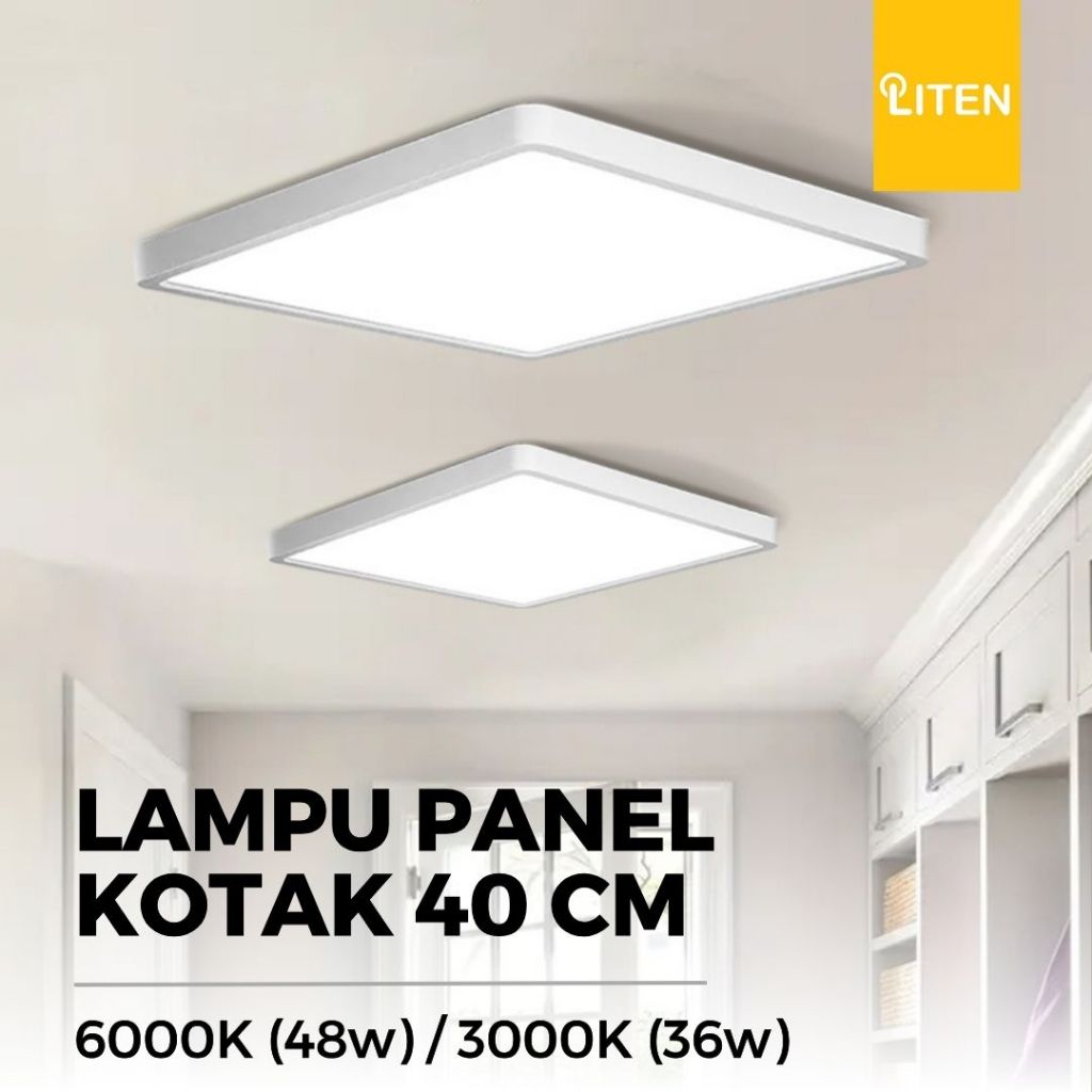 Jual Lampu Plafon Kotak Outbow 40cm / Lampu Panel LED 48 watt 36 watt