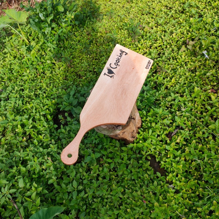 Jual I love Cooking Talenan Kayu Jumbo 50cm Besar / Wood Cutting Board ...