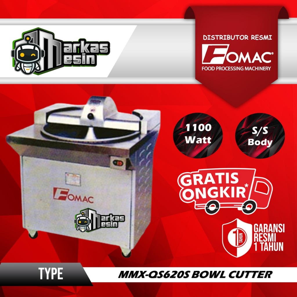 Jual Mesin Pengaduk Adonan Daging Bakso Bowl Cutter Mmx Qs620s Fomac