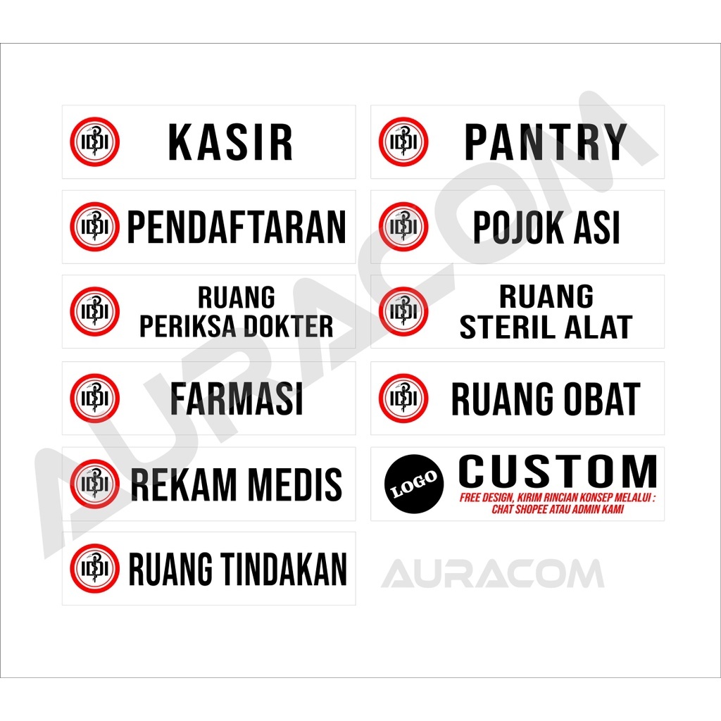 Jual STIKER dan AKRILIK INFORMASI (5 x 20 cm) | Shopee Indonesia