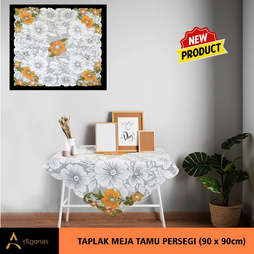 Taplak Meja Tamu Persegi Motif Batik 50x100