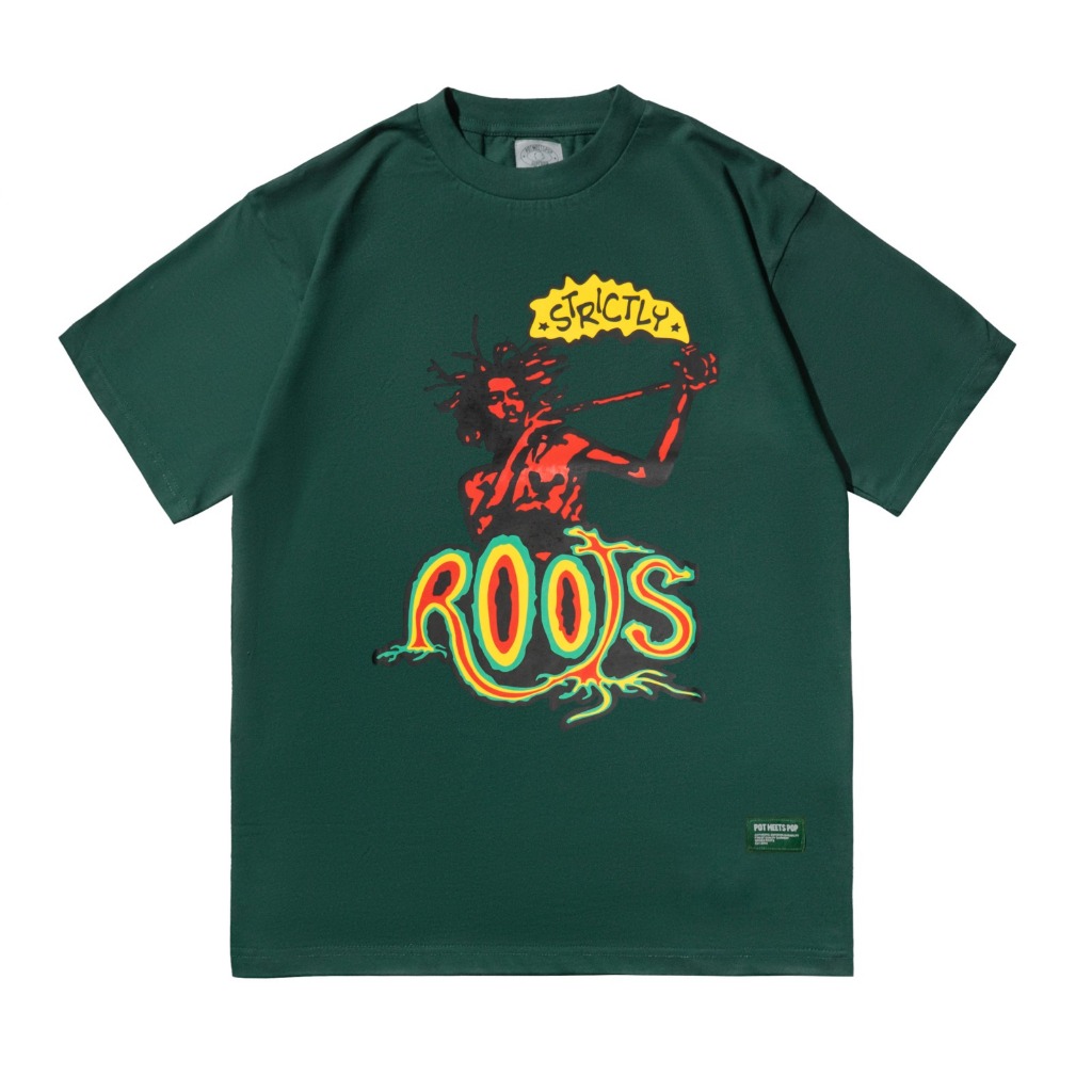 Jual POT MEETS POP - STRICTLY ROOTS TEE GREEN FW`23 | Shopee Indonesia